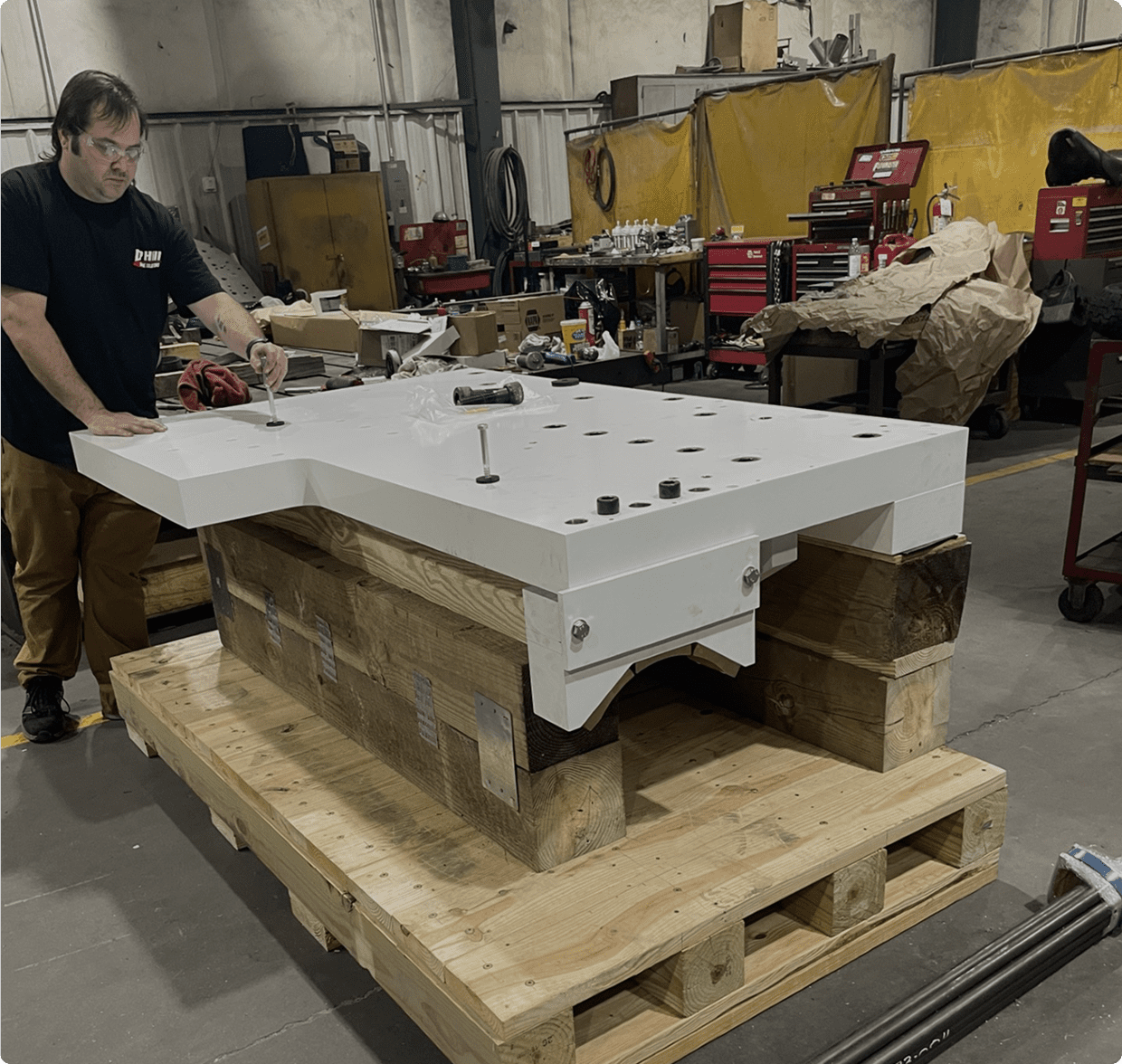 Workshop with tools and equipment