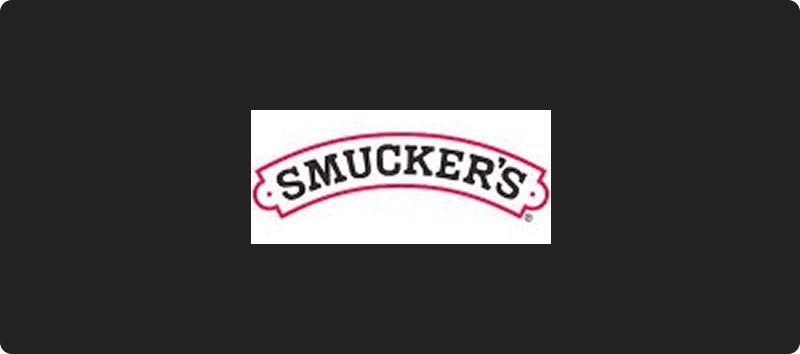 Black and white Smucker's logo design